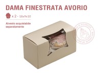 SCATOLE CON FINESTRA TRASPARENTE per muffin, cupcake, torte, dolci, semifreddi, tartine